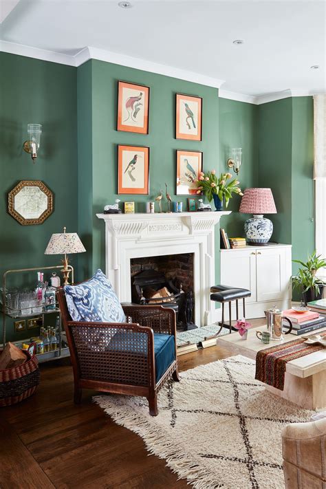 green wall living room|pictures of rooms painted green.